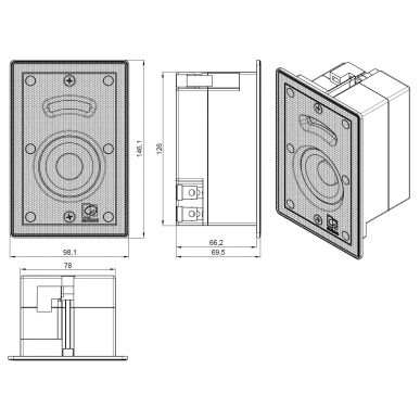 Встраиваемая акустика в стену AUDAC MERO2